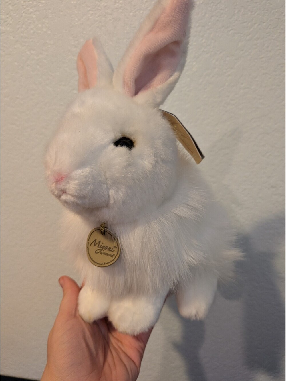 Aurora Miyoni Angora Rabbit White Plush Stuffed Animal with Tags